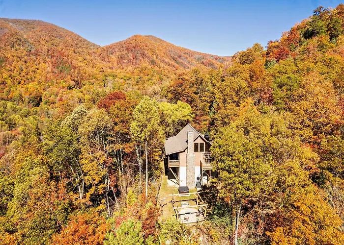 Maggie Valley Cabin With Beautiful Mountain Views, Hottub, Pet Friendly, Gameroom, Fireplace